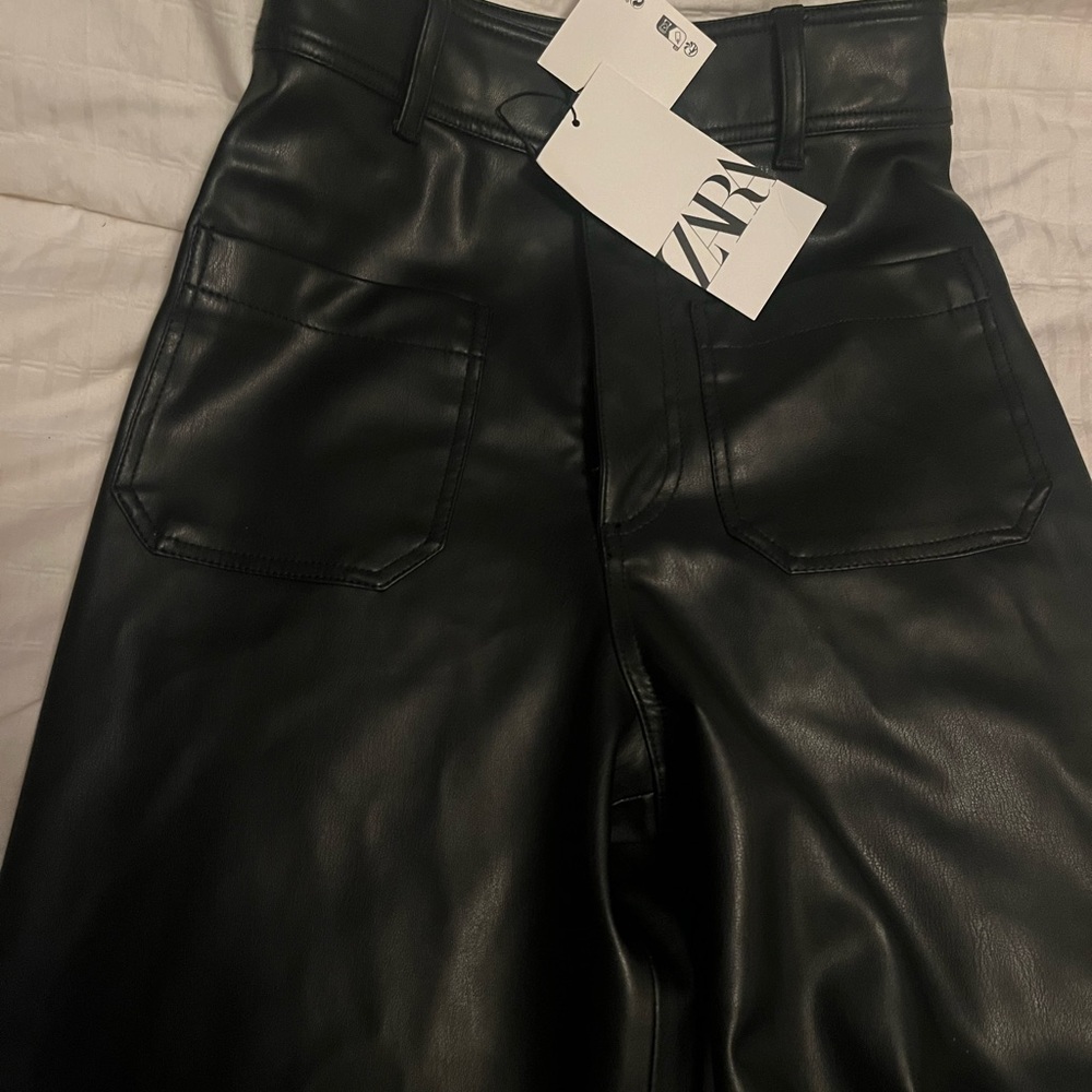 nWT Zara faux leather pants size 0